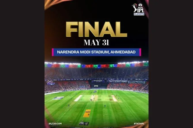 Ahmedabad to host IPL final on May 3